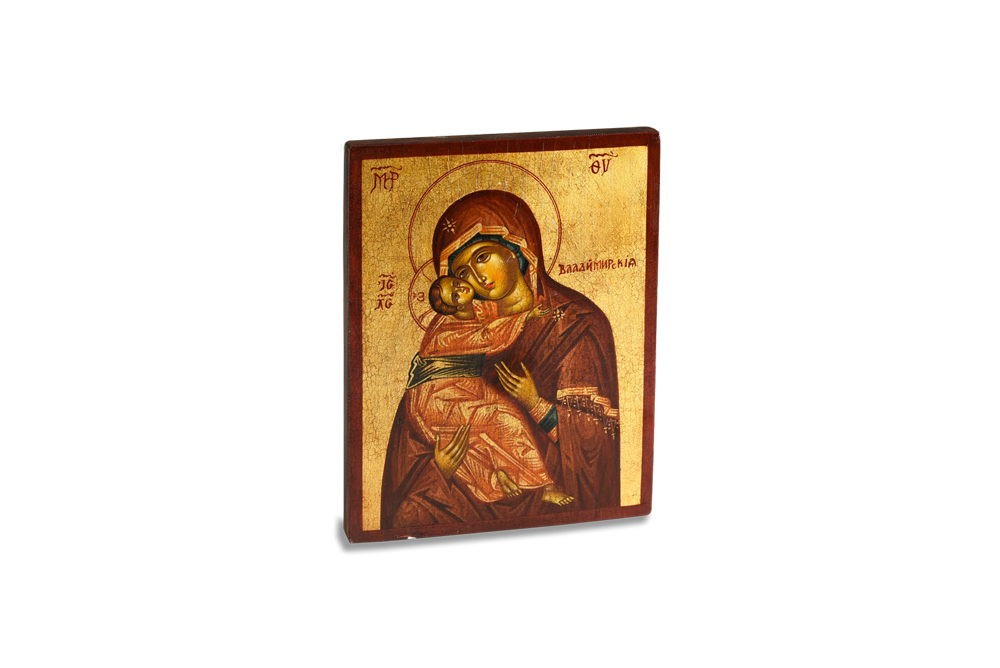 Εικόνα με Αγιογραφία χειροποίητη σε ξύλο, Παναγία Βλαδιμήρ 