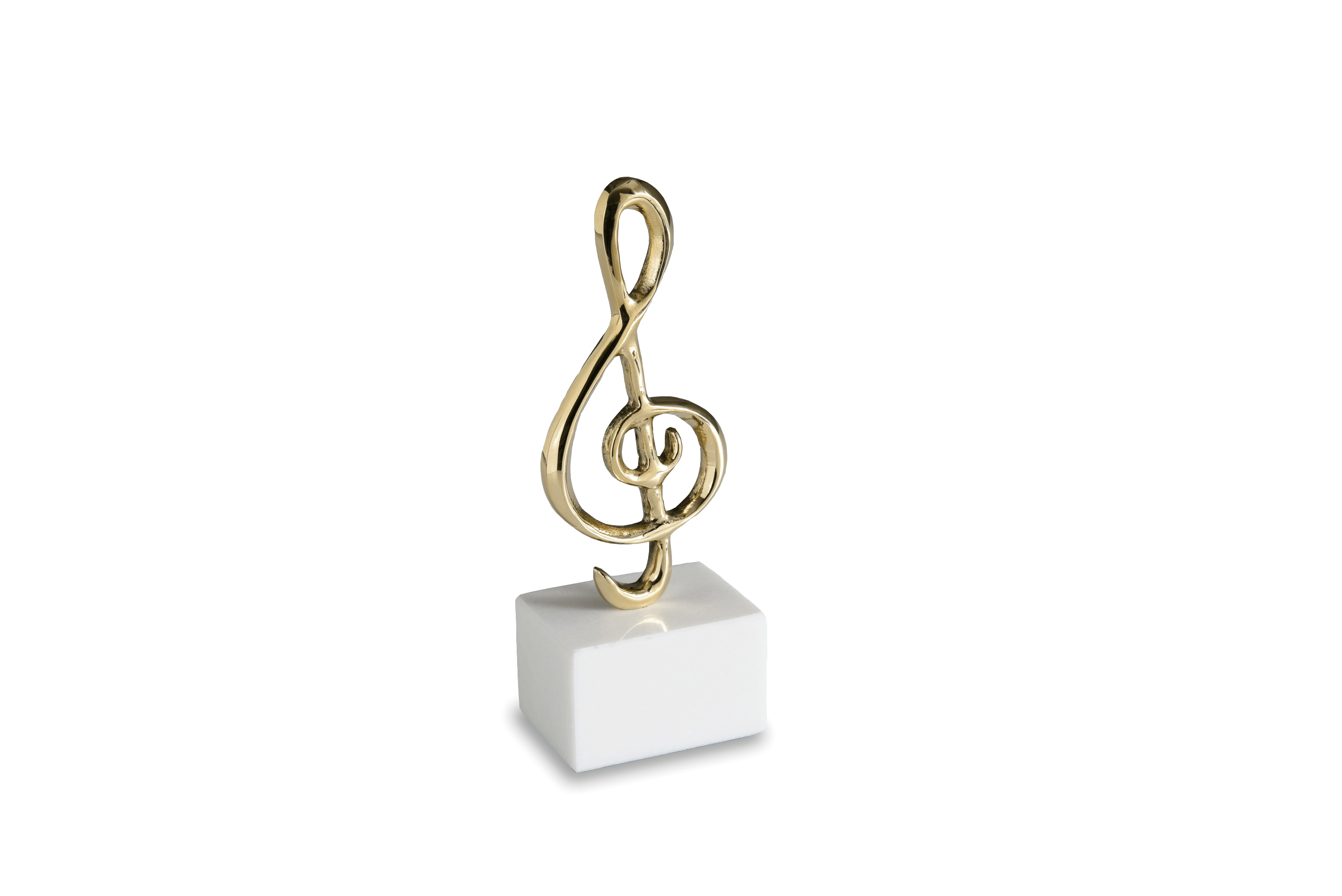 Γλυπτό σε ορείχαλκο, Κλειδί του Σολ, μουσικό βραβείο σε μαρμάρινη βάση 