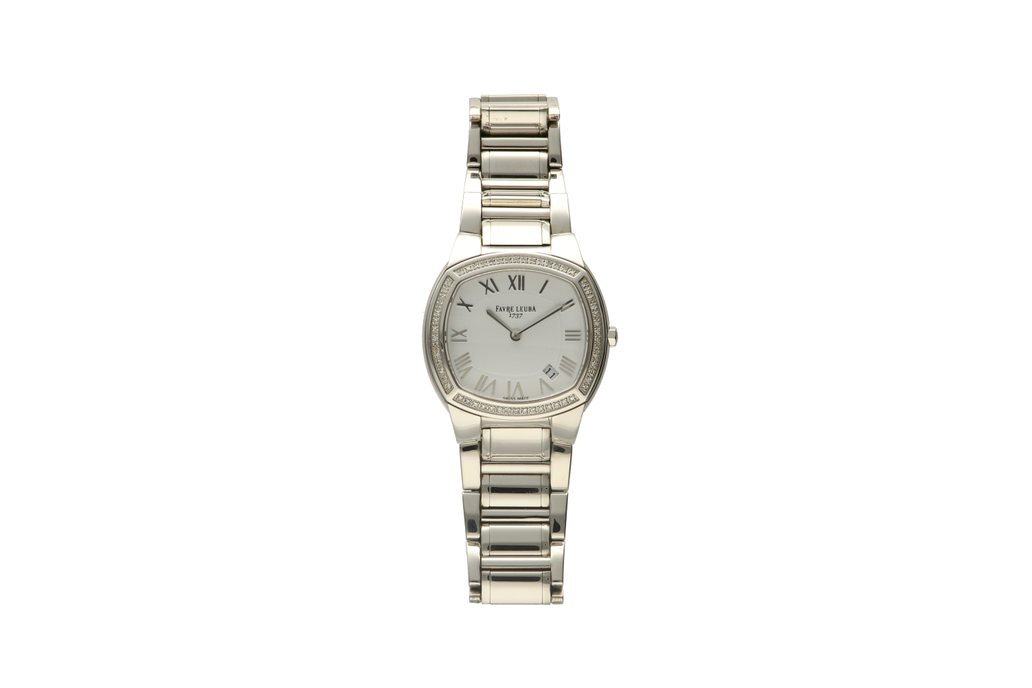 Ρολόι γυναικείο Favre Leba MILLESIME LMIL111MWR03, με μπρασελέ σε ατσάλι και διαμάντια στην κάσα S/N 569465