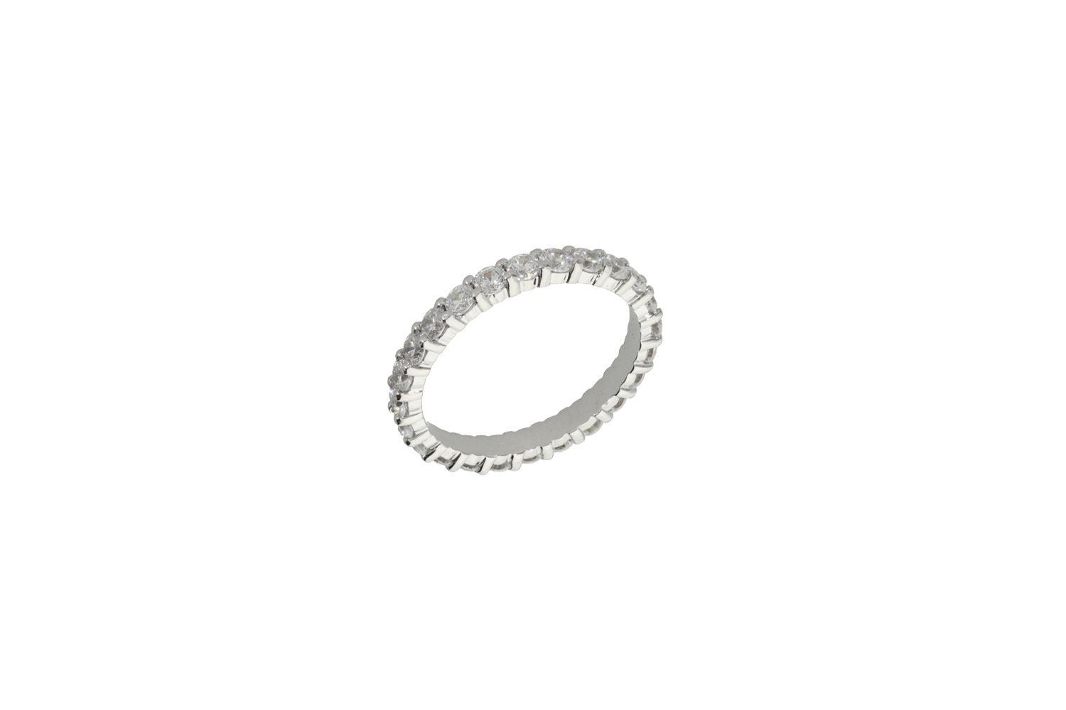 Δαχτυλίδι σε λευκόχρυσο κ14 Σειρέ ολόβερο με Ζιργκόν