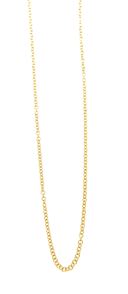Αλυσίδα σε χρυσό 14K Βυζαντινό σχέδιο, κρικάκια στρογγυλό, 50εκ