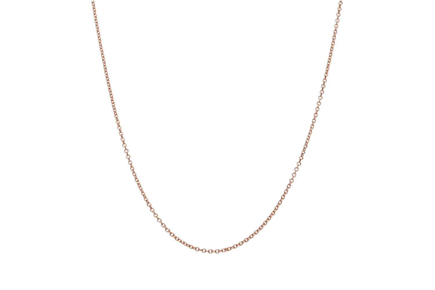 Αλυσίδα σε ροζ χρυσό 14Κ με στρόγγυλο κρικάκι και υφή διαμανταρισμένη