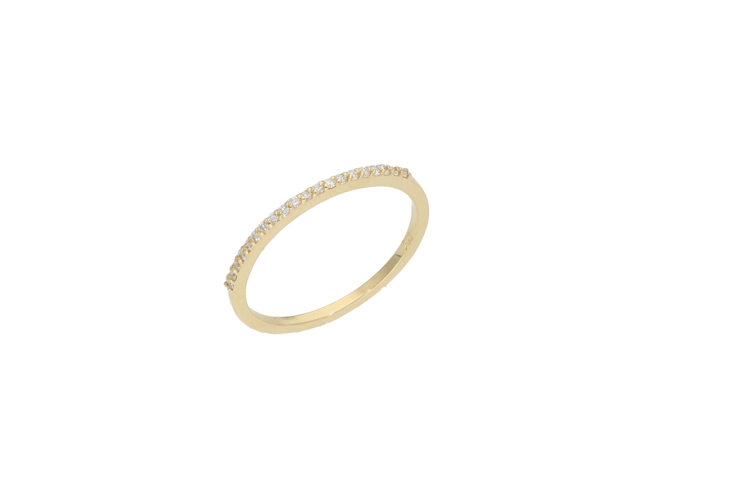 Δακτυλίδι σε χρυσό 18Κ Σειρέ λεπτό με πιστοποιημένα Διαμάντια.