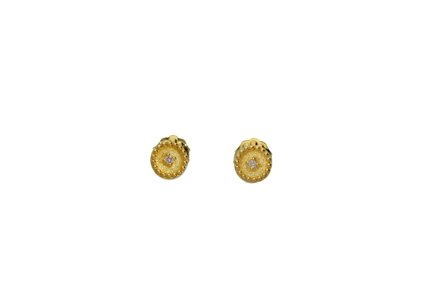 Σκουλαρίκια σε χρυσό 18Κ κύκλοι με διαμάντια
