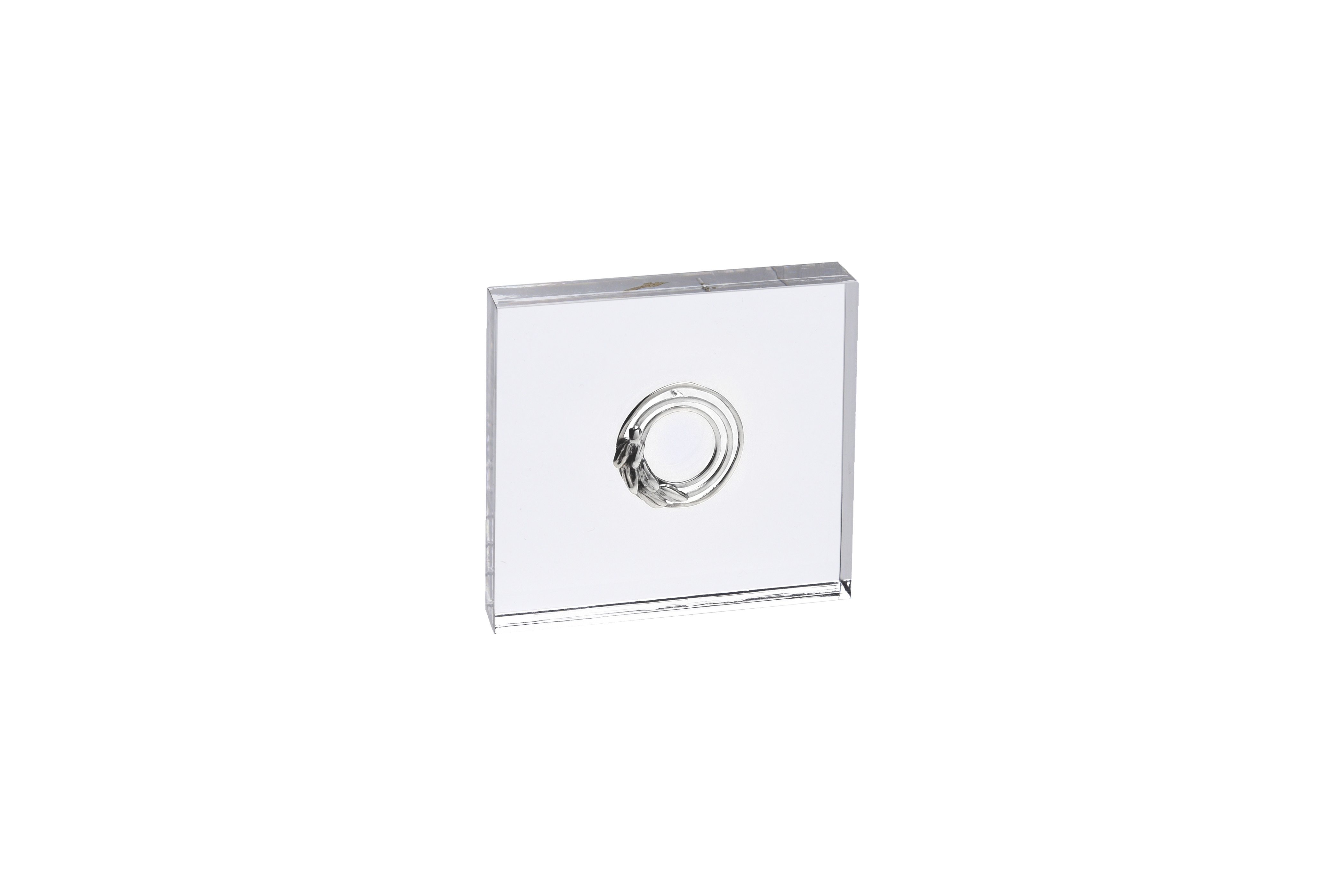 Πρες Παπιέ σε πλέξι γκλας με Γούρι 2026 ΣΙΤΩ από ασήμι 