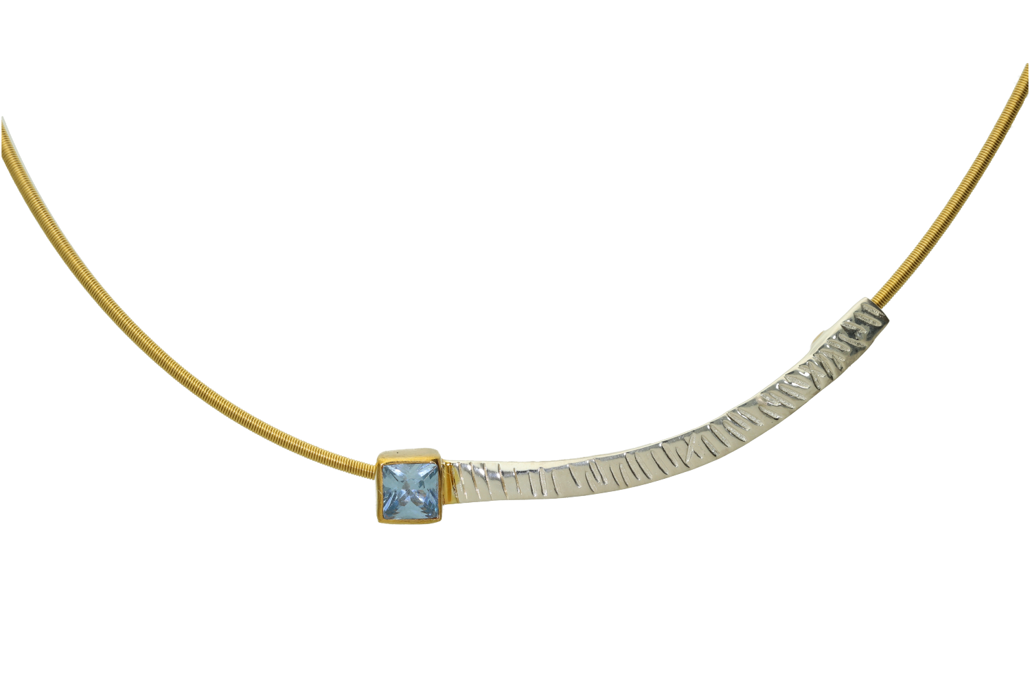 Κολιέ σε ασήμι 925° ασημένιο έλασμα με ζιργκόν