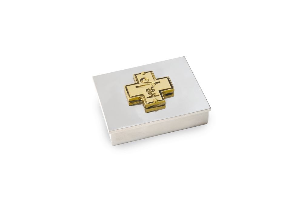 Κουτί σε αλουμίνιο, Medical collection, με σταυρό Φαρμακείου 