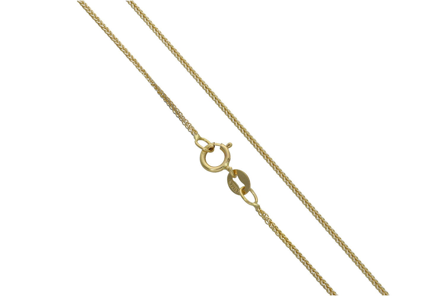 Αλυσίδα σε δίχρωμο χρυσό κ14 λεπτή σπίγγα 45εκ