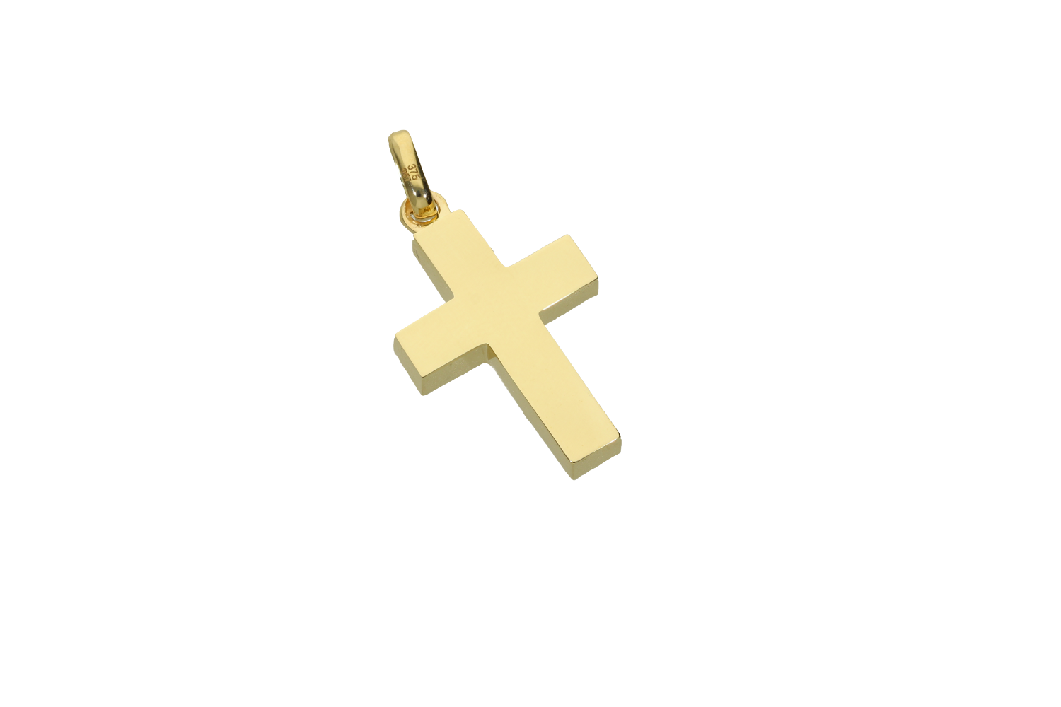 Σταυρός Βάπτισης για αγόρι σε χρυσό 9Κ γυαλιστερός ορθογώνιος
