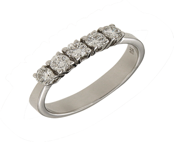 Σειρέ Δαχτυλίδι σε λευκόχρυσο 18Κ με πιστοποιημένα Διαμάντια