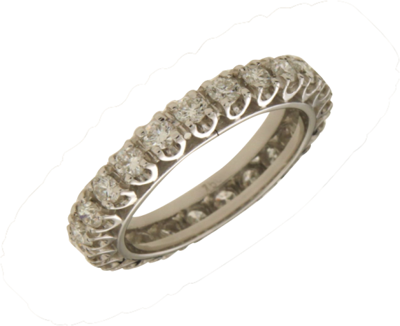 Δαχτυλίδι σε λευκόχρυσο 18Κ Ολόβερο με Πιστοποιημένα Διαμάντια