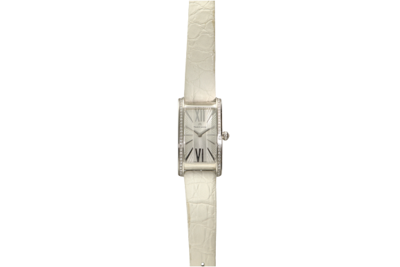 Ρολόι Γυναικείο Maurice Lacroix σε Ατσάλι Fabia Ref. FA2164-SD53-114 quartz με δερμάτινο λευκό Λουράκι και Διαμάντια στην κάσα