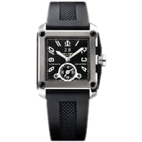 Ρολόι Ανδρικό Baume & Mercier σε Ατσάλι Hampton Square Magnum 8749, Αυτόματο με Λουράκι από καουτσούκ Serial Number 4658362