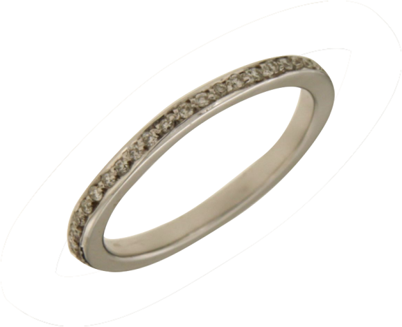 Δαχτυλίδι σε λευκόχρυσο 18Κ ολόβερο με λαμπερά διαμάντια