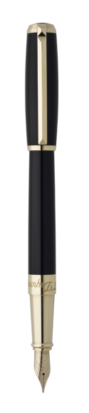 Πένα σε Ατσάλι επίχρυσο Dupont Elysse με μαύρη λάκα, 0410574