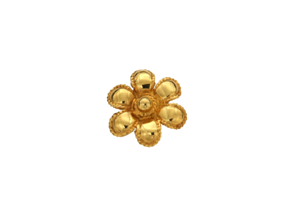 Μενταγιόν σε χρυσό Κ18 ρόδακας με 6 πέταλα 