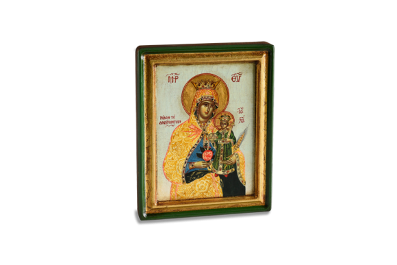 Εικόνα Αγιογραφίας σε ξύλο, χειροποίητη με Παναγία το ρόδον το αμάραντον
