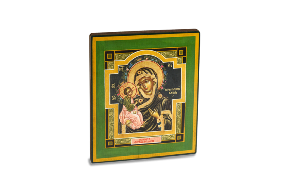Εικόνα αγιογραφίας σε ξύλο, χειροποίητη με Παναγία Ιεροσολυμήτισσα