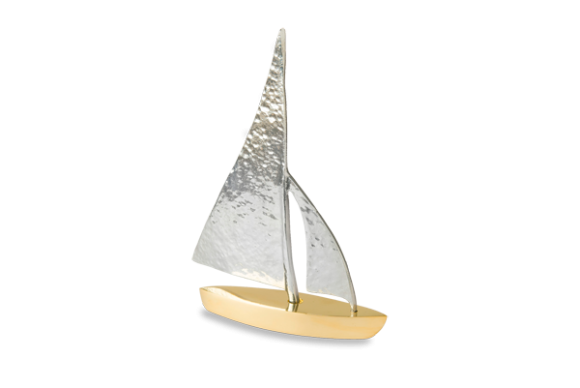 Καράβι σε ορείχαλκο & αλουμίνιο Ιστιοπλοϊκό με σφυρήλατα πανιά 