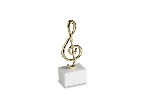 Γλυπτό σε ορείχαλκο, Κλειδί του Σολ, μουσικό βραβείο σε μαρμάρινη βάση 