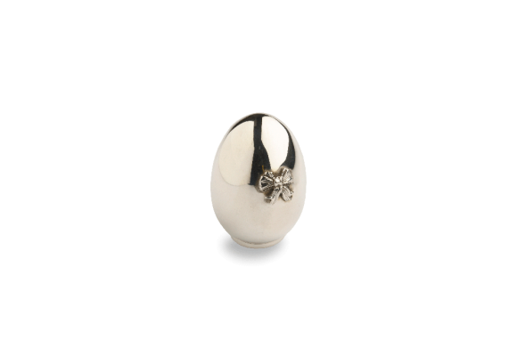 Πασχαλινό αυγό σε ασήμι 925° μικρό γυαλιστερό με ένα φιογκάκι