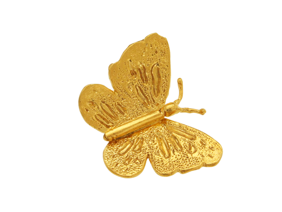 Μενταγιόν σε ασήμι 925° επίχρυσο, Πεταλούδα μεγάλη με κρυφό χαλκά από τη συλλογή Butterfly