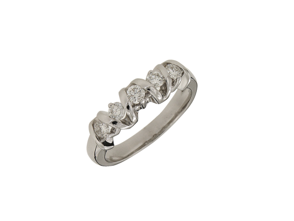Δαχτυλίδι σε λευκόχρυσο 18Κ Σειρέ με Πιστοποιημένα Διαμάντια
