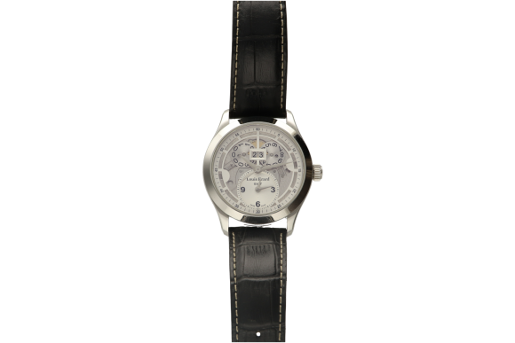 Ρολόι ανδρικό ή γυναικείο LOUIS ERARD 1931 94205 AAO1, αυτόματο με διάφανο καντράν αι μαύρο λουράκι 