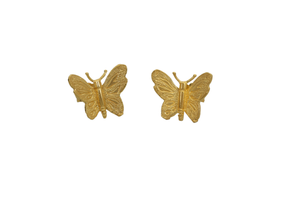 Σκουλαρίκια σε Χρυσό 14Κ Πεταλούδα μεσαία, πάνω στο αυτί από τη συλλογή Butterfly