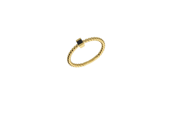 Δαχτυλίδι σε χρυσό 18Κ Μονόπετρο με ζαφείρι συρταρωτό στο κέντρο και με στριφτη γάμπα