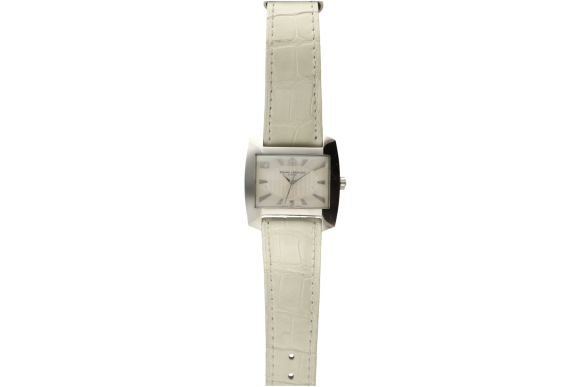 Ρολόι γυναικείο BAUME & MERCIER, 8450 HAMPTON SPIRIT σε ατσάλι με λουράκι λευκό