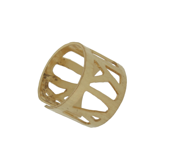 Δαχτυλίδι Σεβαλιέ σε Ασήμι 925° Επιχρυσωμένο με προσαρμοζόμενο νούμερο