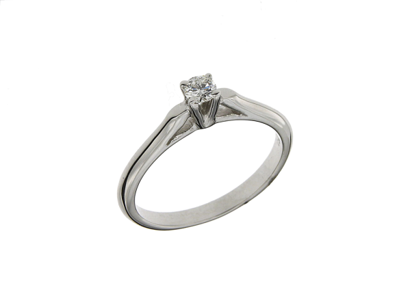 Δαχτυλίδι σε Λευκόχρυσο Κ18  Μονόπετρο με Διαμάντι