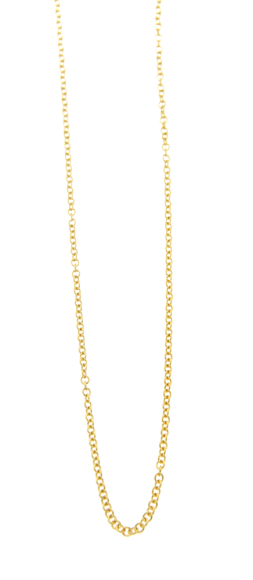 Αλυσίδα σε χρυσό 14K Βυζαντινό σχέδιο, κρικάκια στρογγυλό, 50εκ