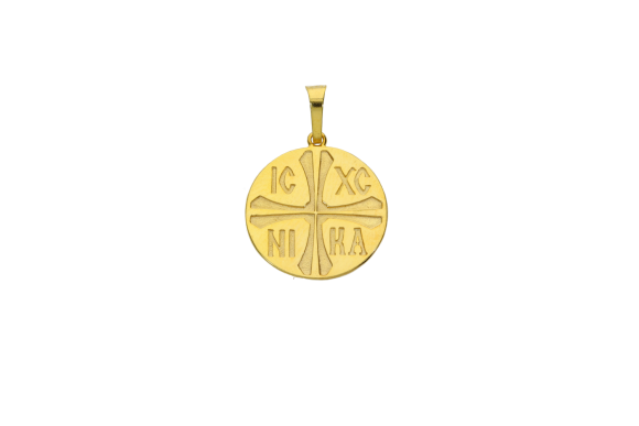 Κωνσταντινάτο σε χρυσό 14Κ με ICNIKA χαραγμένο στη μία όψη