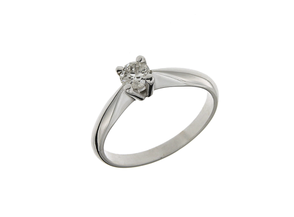 Δαχτυλίδι Μονόπετρο για Αρραβώνα η γάμο σε Λευκόχρυσο 18K με Πιστοποιημένο Διαμάντι