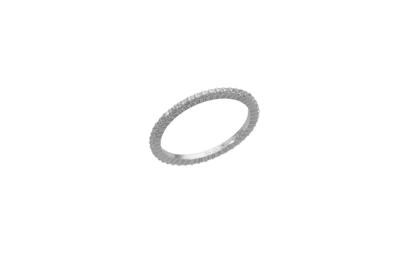 Δαχτυλίδι σε λευκόχρυσο Κ14 Σειρέ ολόβερο Ζιργκόν