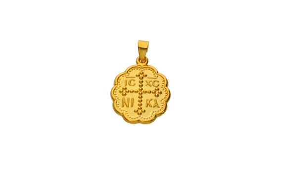 Κωνσταντινάτο σε χρυσό 14Κ ΙΝΚΑ με γρανες και Αγ. Κωνσταντίνος με Αγ. Ελένη 