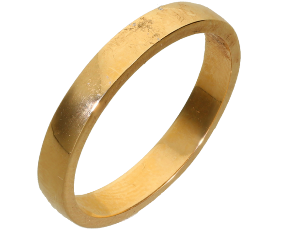 Βέρες γάμου χρυσές ροζ 14Κ Βέρα κλασική 3χιλ ελαφρώς πομπέ πλατιά γυαλιστερή