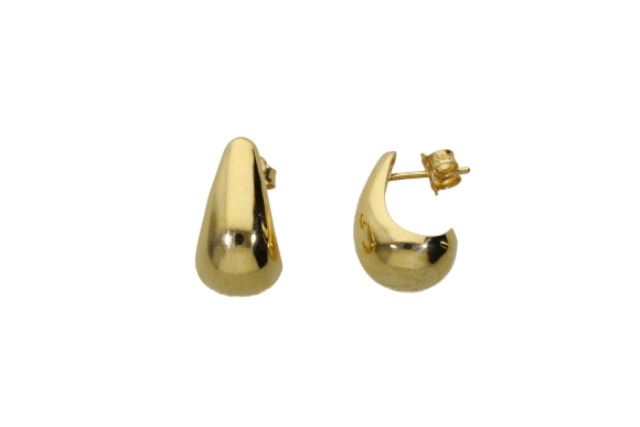 Σκουλαρίκια σε χρυσό 14Κ Σταγόνα μπούλ με καρφί 