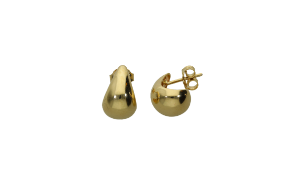 Σκουλαρίκια σε χρυσό 14Κ Σταγόνα μικρή μπούλ με καρφί 