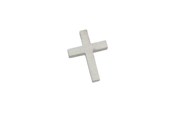 Σταυρός Βάπτισης για αγόρι σε λευκόχρυσο 14Κ ορθογώνιος κλασικός