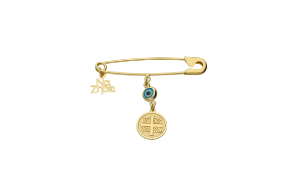 Παραμάνα σε επιχρυσωμένο ασήμι 925° με ICXVNIKA ματάκι και 