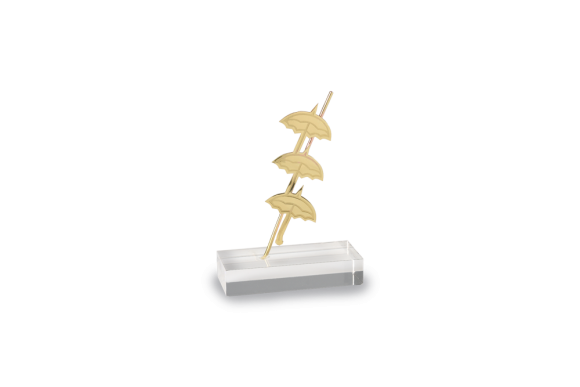 Διακοσμητικό σε Ορείχαλκο ομπρέλες 3 μικρές όρθιες