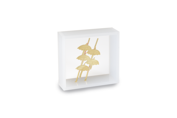 Διακοσμητικό σε ορείχαλκο με 9 ομπρέλες 9 σε πλαίσιο