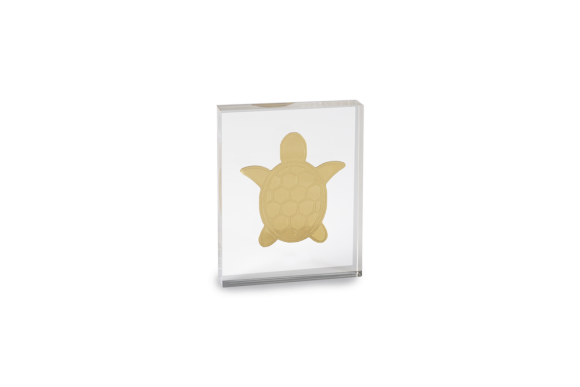 Πρες Παπιέ από πλέξι γκλας με Καρέτα Καρέτα πάνω από Ορείχαλκο