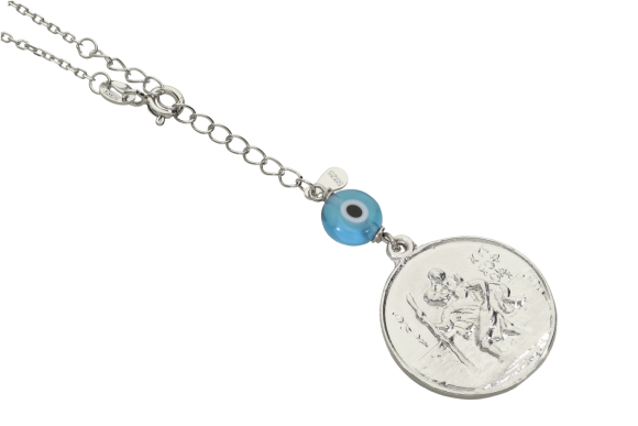 Γούρια αυτοκινήτου με ματάκι και αγ. Χριστόφορο φ 22 mm