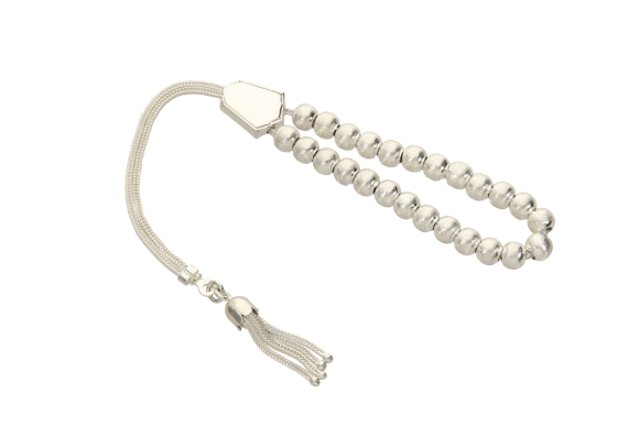 Κομπολόι σε ασήμι 925° μπίλες Φ6 ζαγρέ 