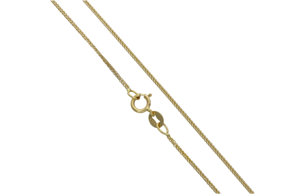 Αλυσίδα σε δίχρωμο χρυσό κ14 λεπτή σπίγγα 45εκ