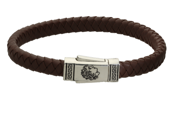 Βραχιόλι σε ασήμι 925° και δέρμα